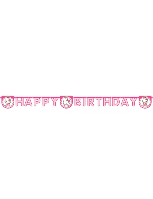 Vue d'ensemble de la guirlande Happy Birthday Hello Kitty