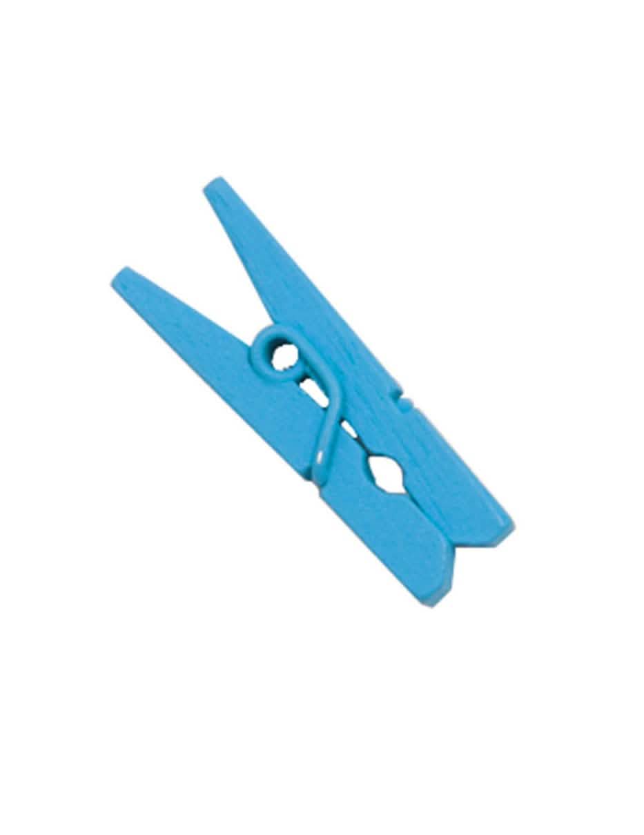 Mini drevené štipce na bielizeň modrá tyrkysová
