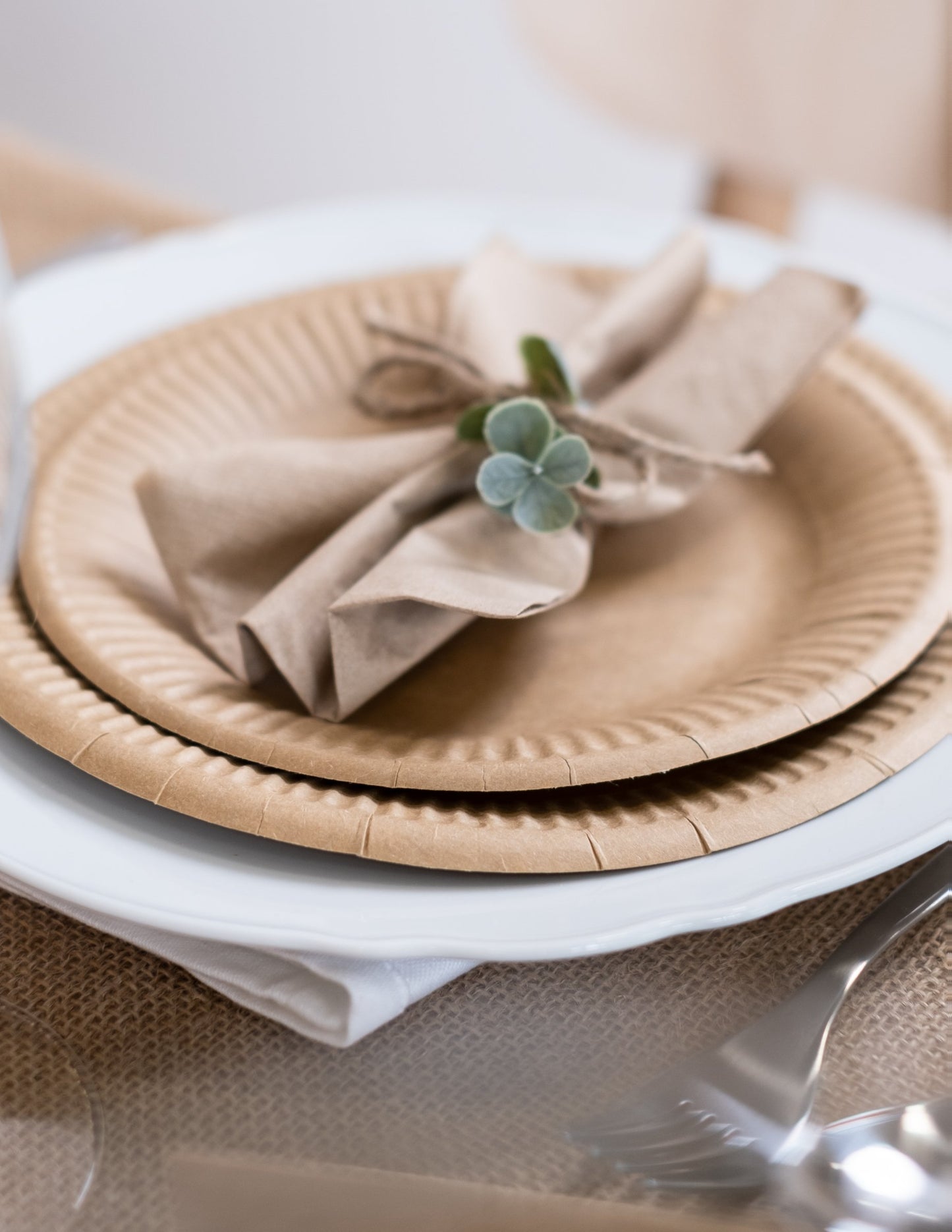 10 malých kartónových dosiek Kraft 18 cm