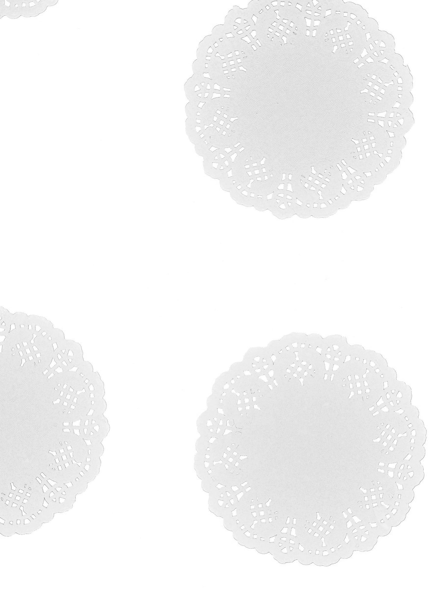 10 malých bielych papierových čipkovaných obrúskov 11,5 cm