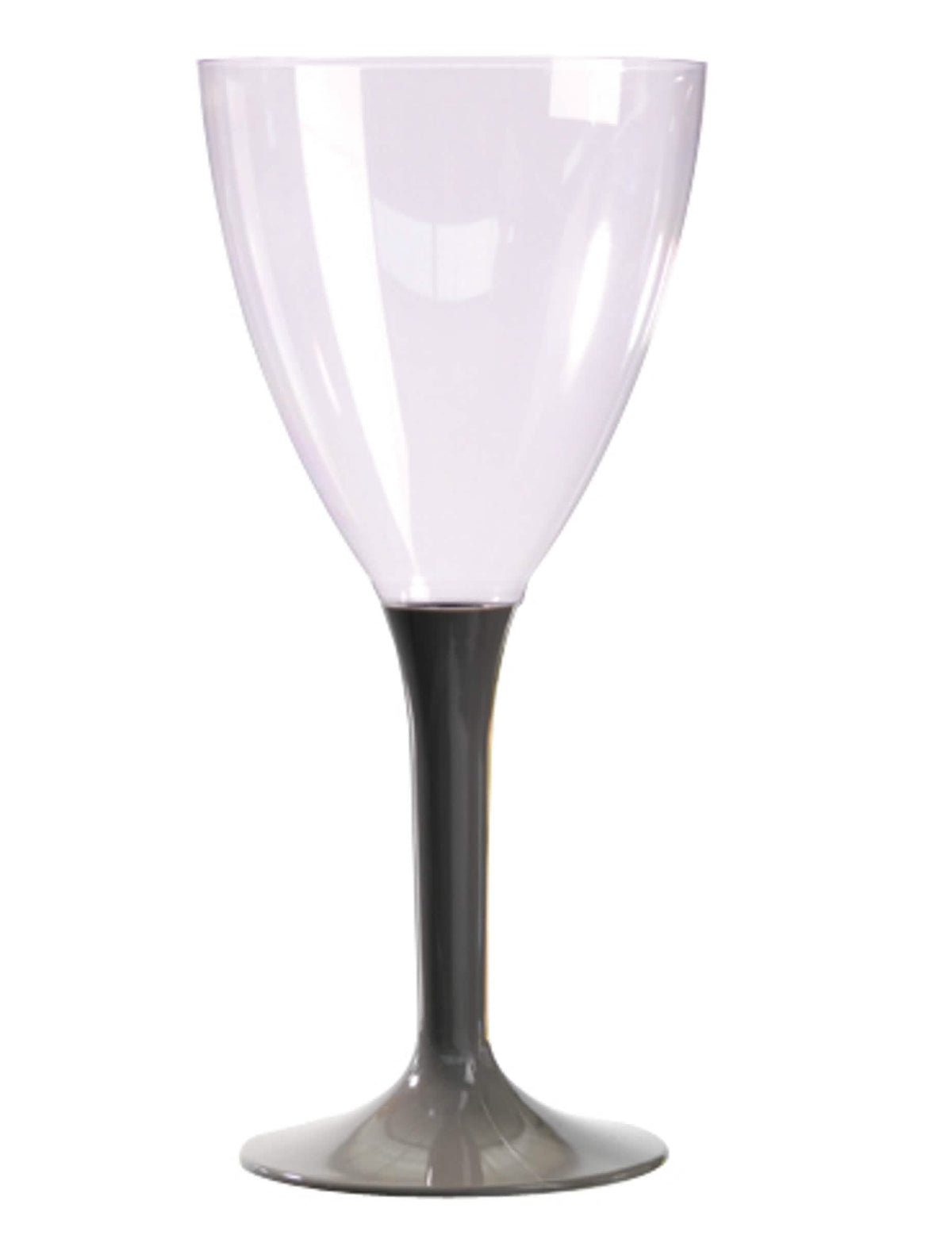 Pohár na víno na párty priehľadná s taupe nožkou