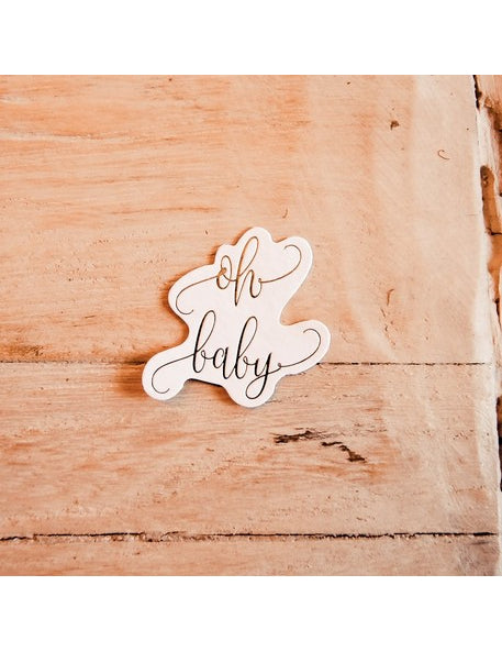 100 konfiet Oh Baby, rastlinné a so zlatým eukalyptom, na oslavu príchodu bábätka