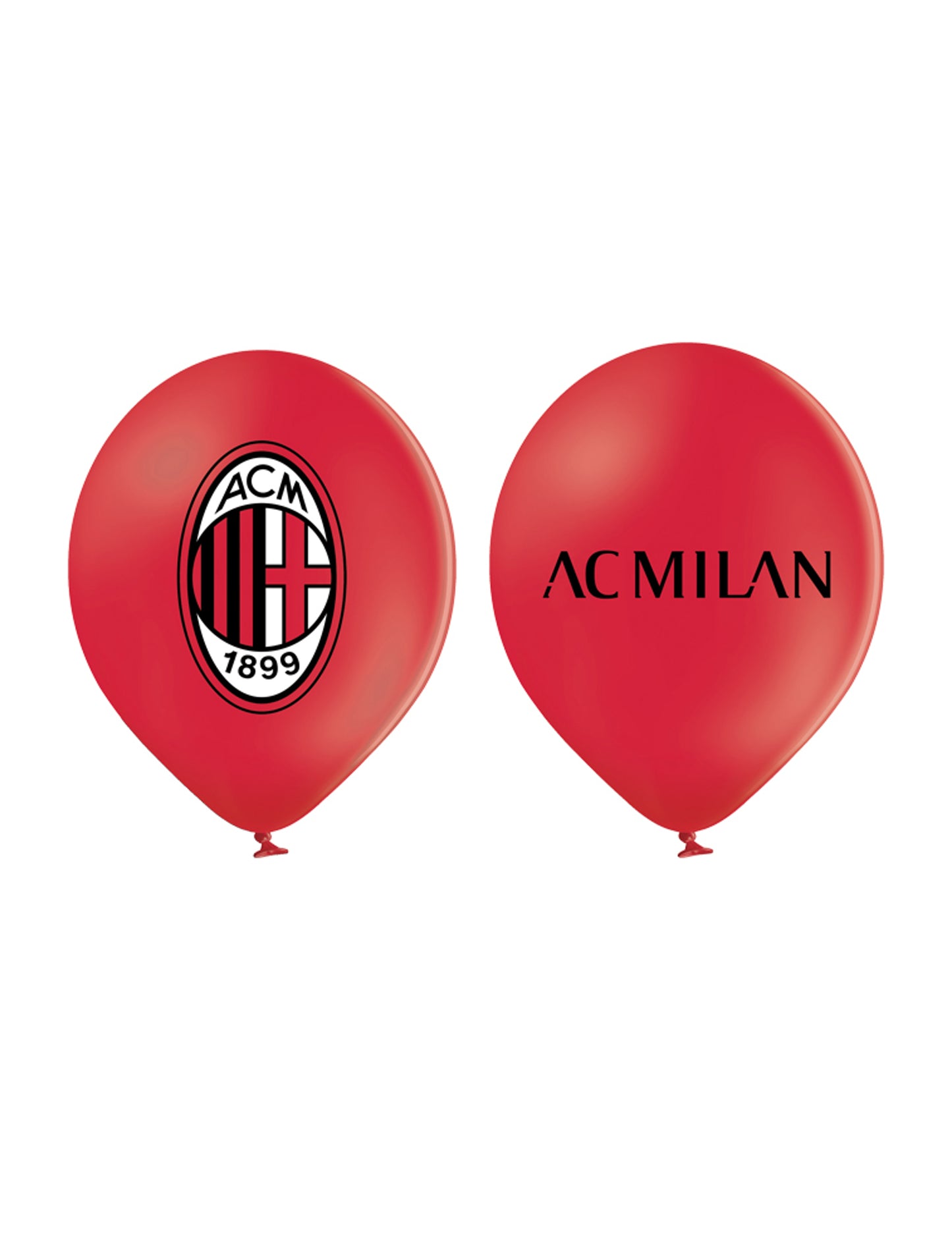 12 AC Milan Latex Balloons 30 cm