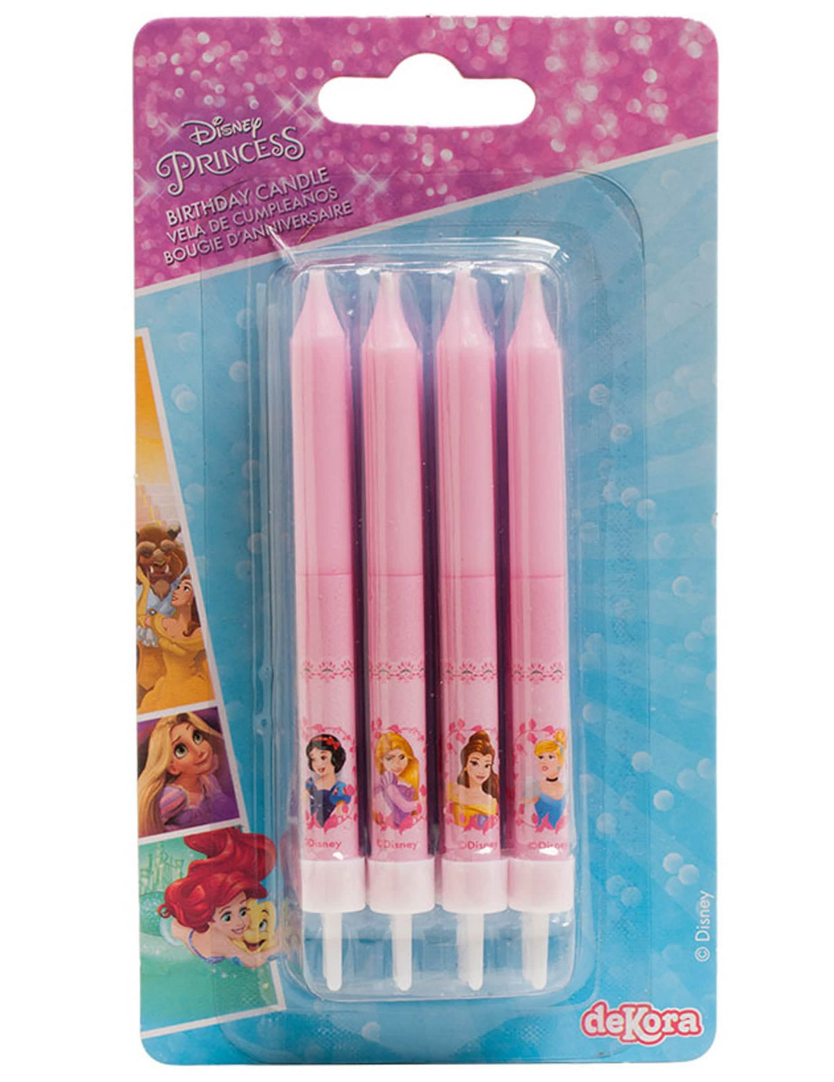 Pohľad na balenie narodeniny sviečky princezné Disney