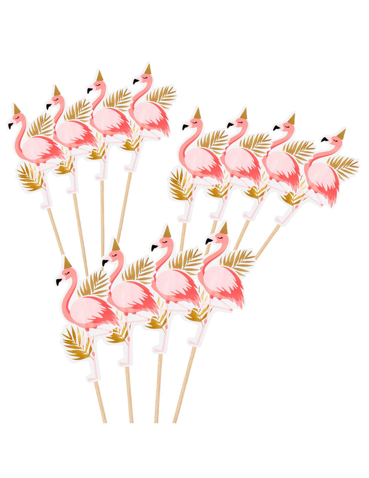 Prehľad sady 12 drevených zápichov Flamant Tropic