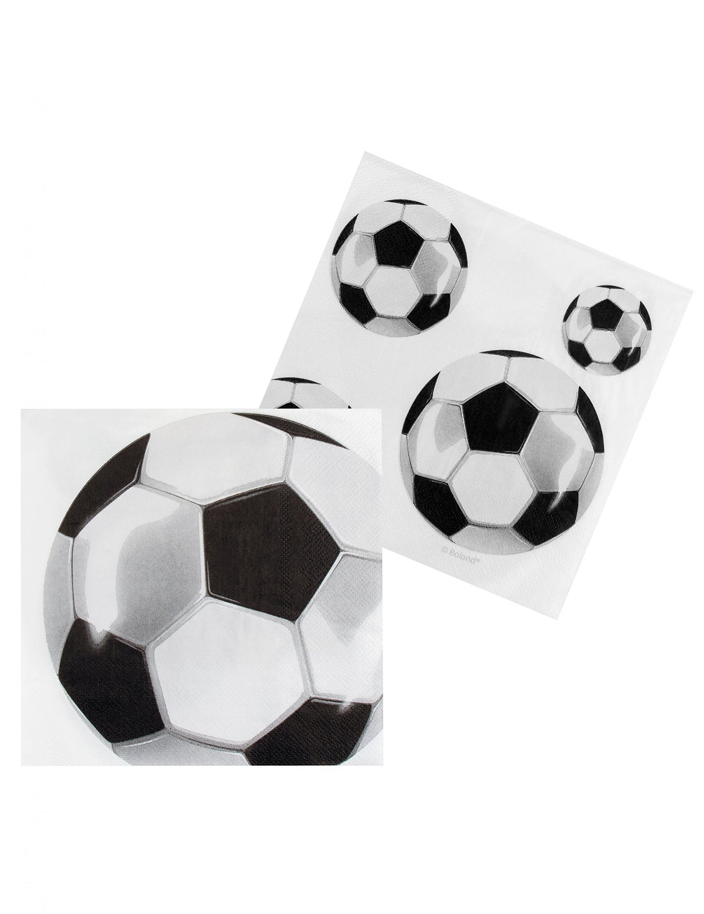 20 futbalových papierových utier 33 x 33 cm