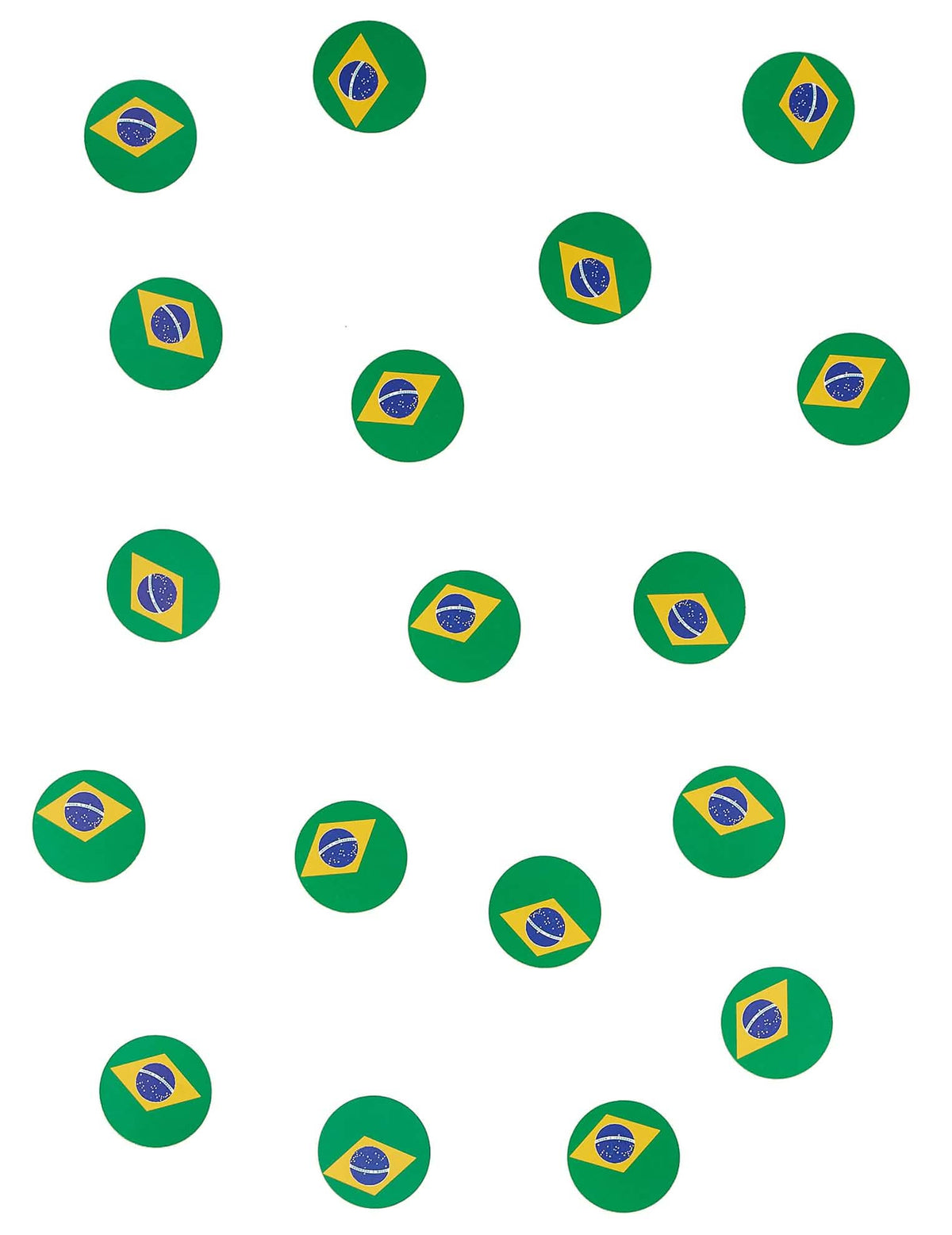 Prehľad konfety na stôl vlajka Brazília