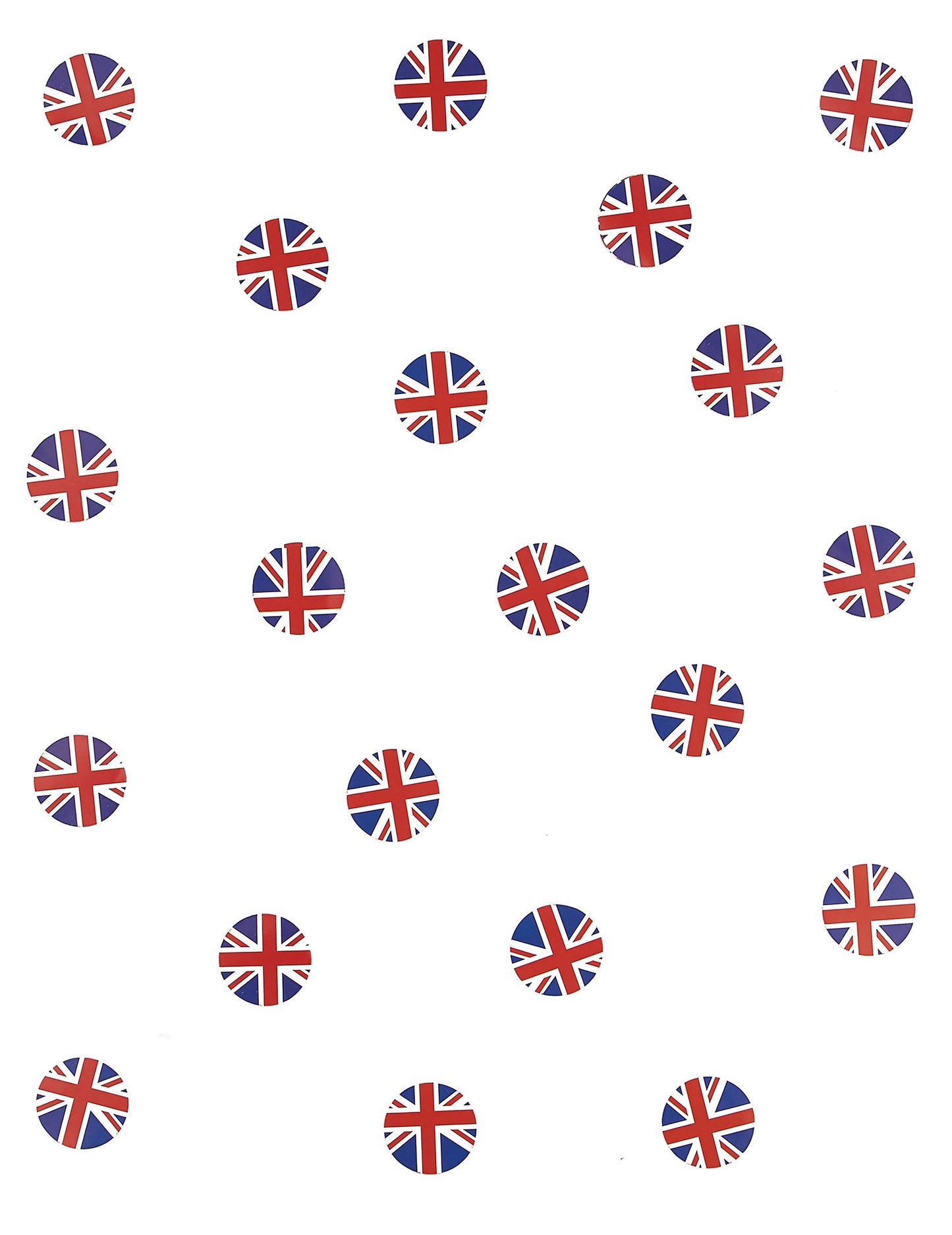 Detail okrúhleho vzoru konfiet na stôl vlajka Spojeného kráľovstva