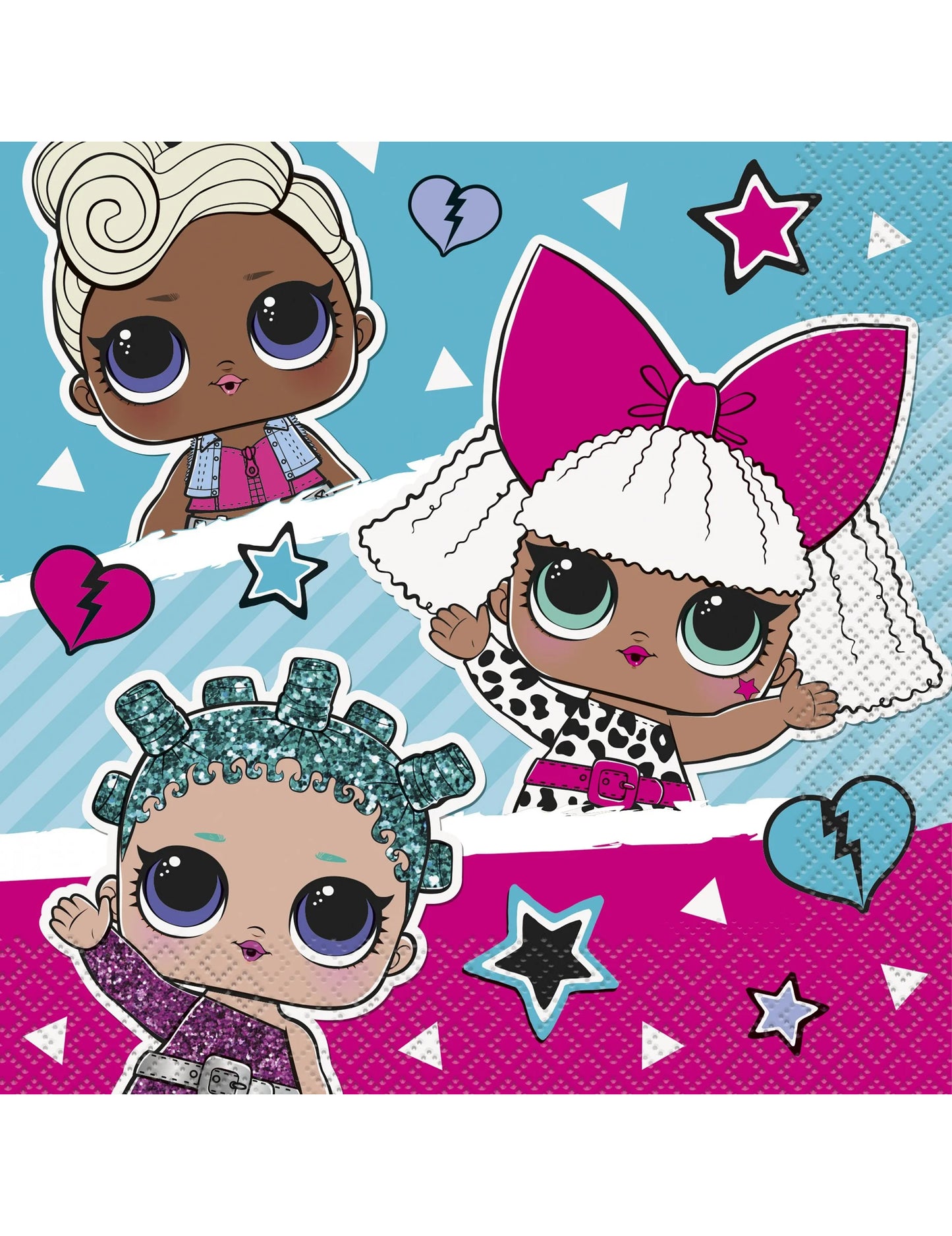 16 malých papierových uterákov lol prekvapenie 25 x 25 cm