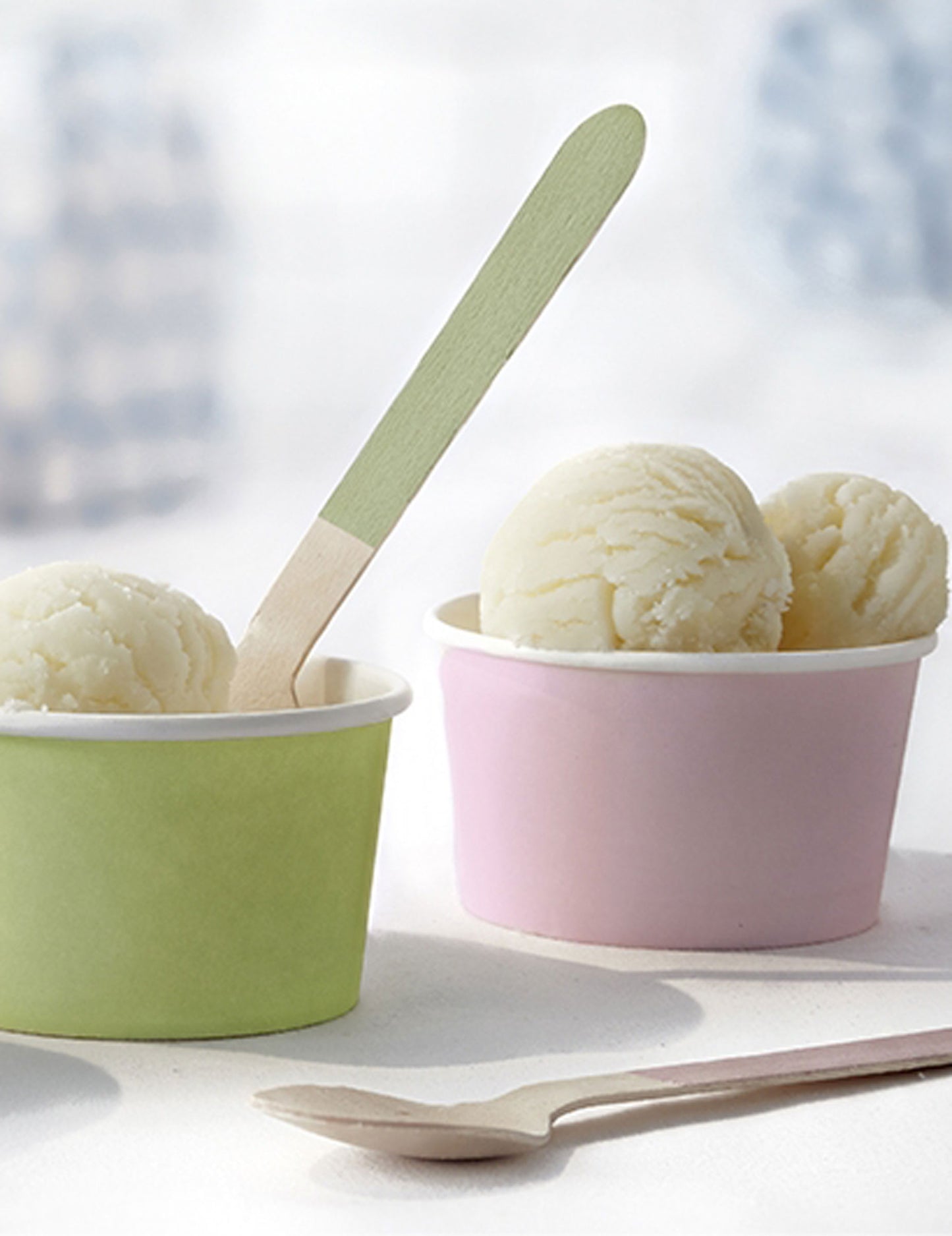 18 drevené príbory s pastelovou farbou rukoväte 16 cm