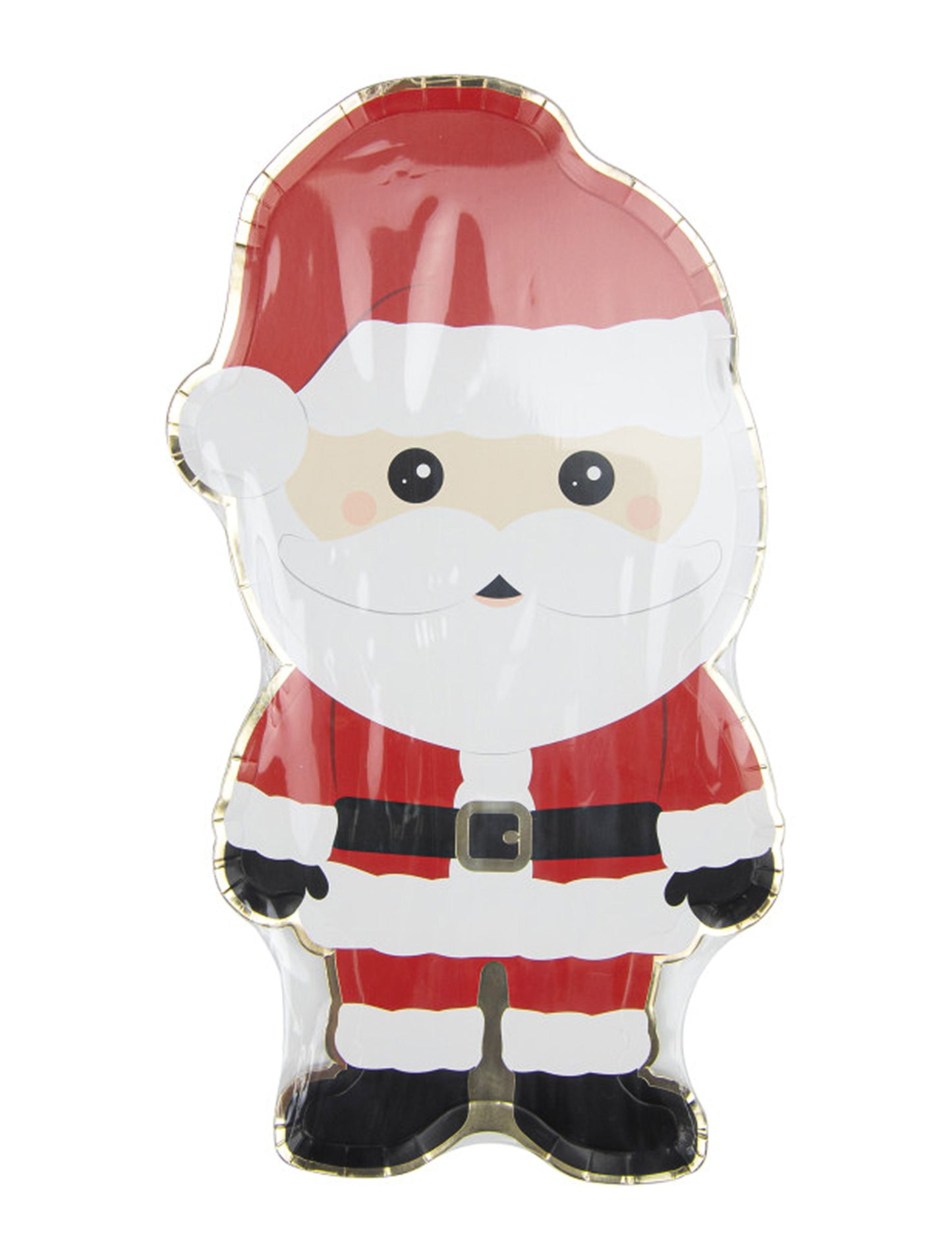 2 tácky s motívom Santa Clausa 35 cm pevná lepenka