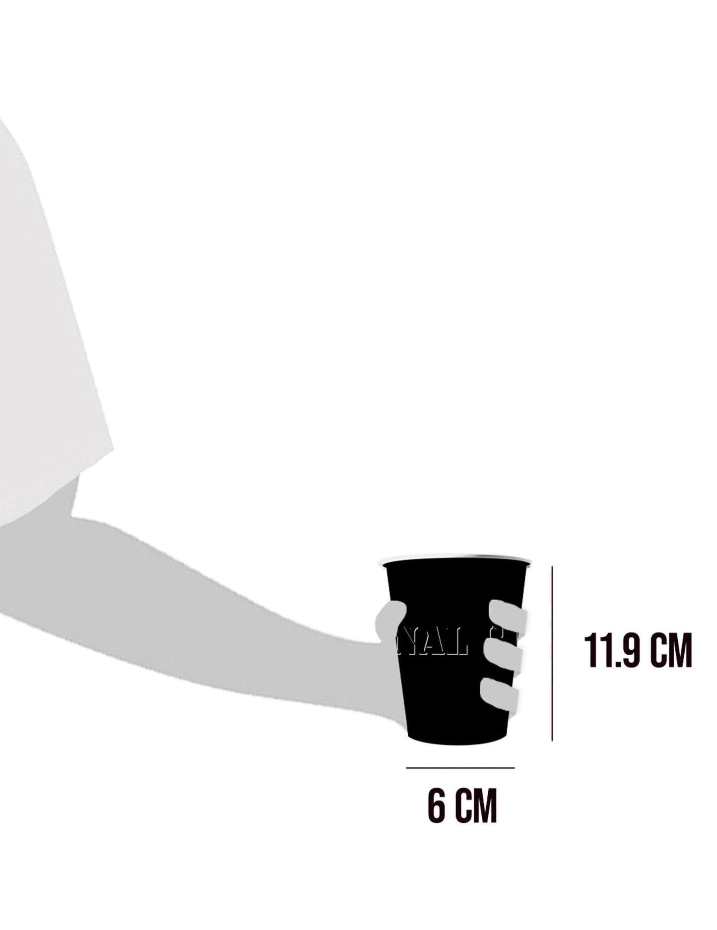 20 amerických pohárov recyklovateľné kartón čierne 53 CL