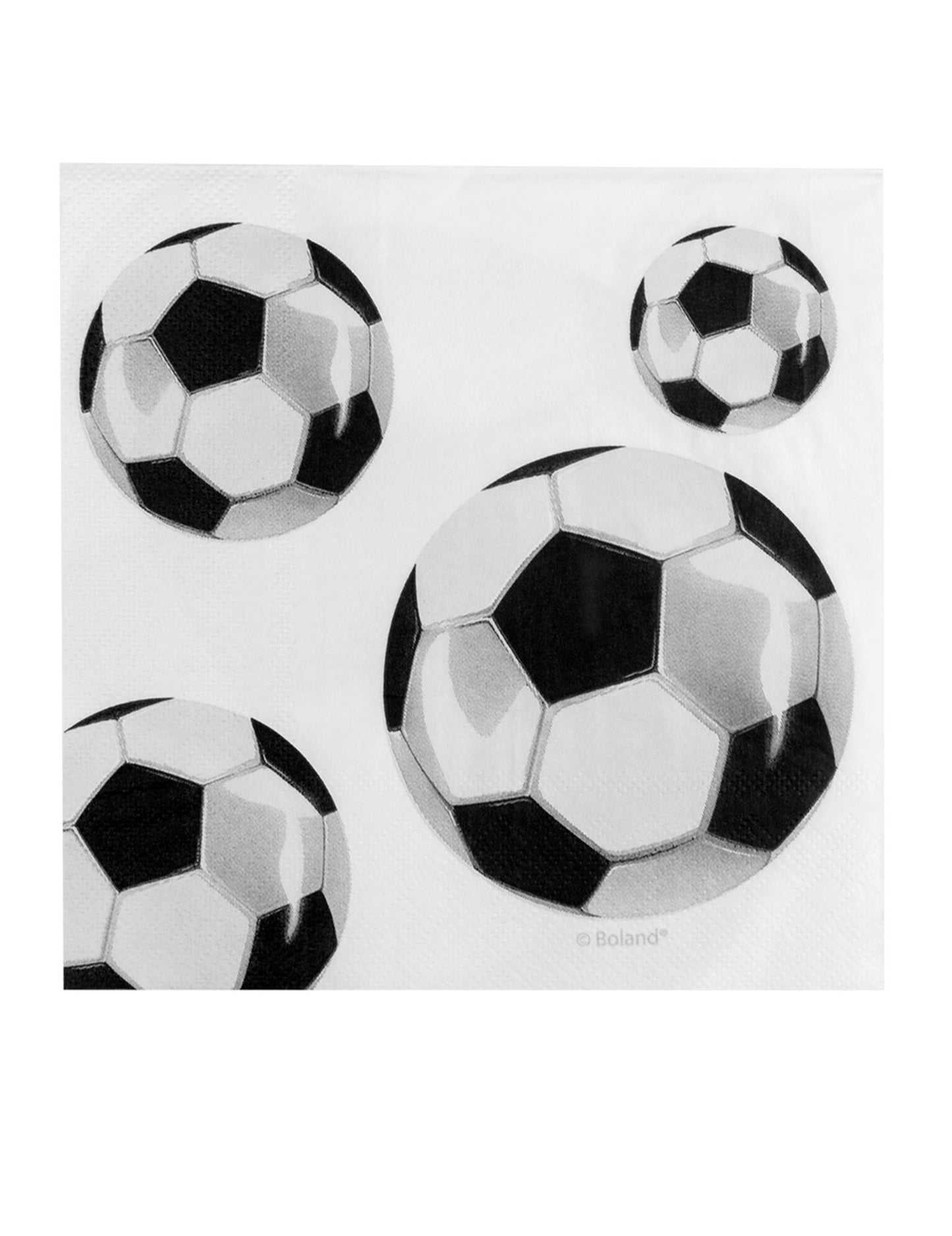 20 futbalových papierových utier 33 x 33 cm