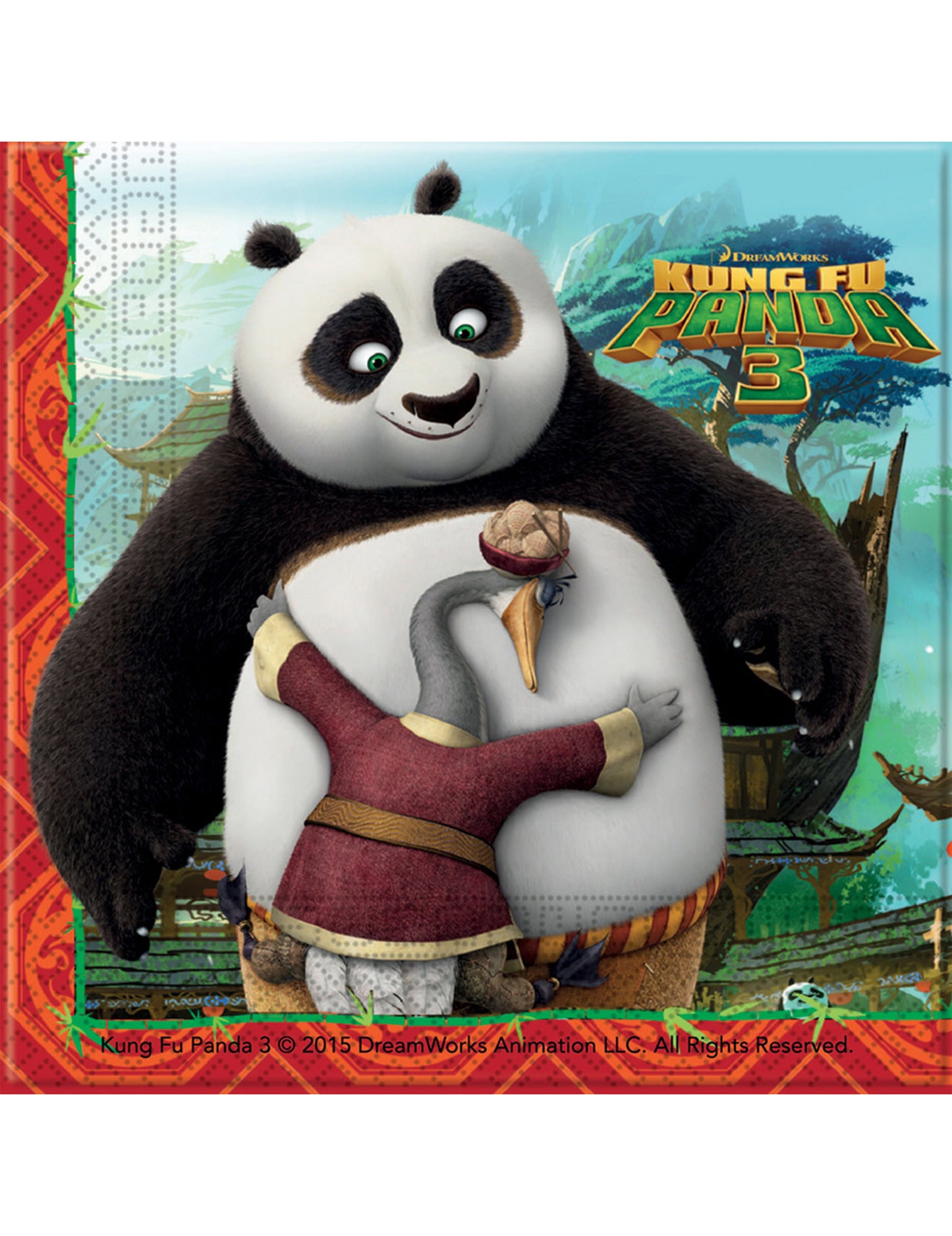 20 kung fu panda papierové utierky 3 33 x 33 cm
