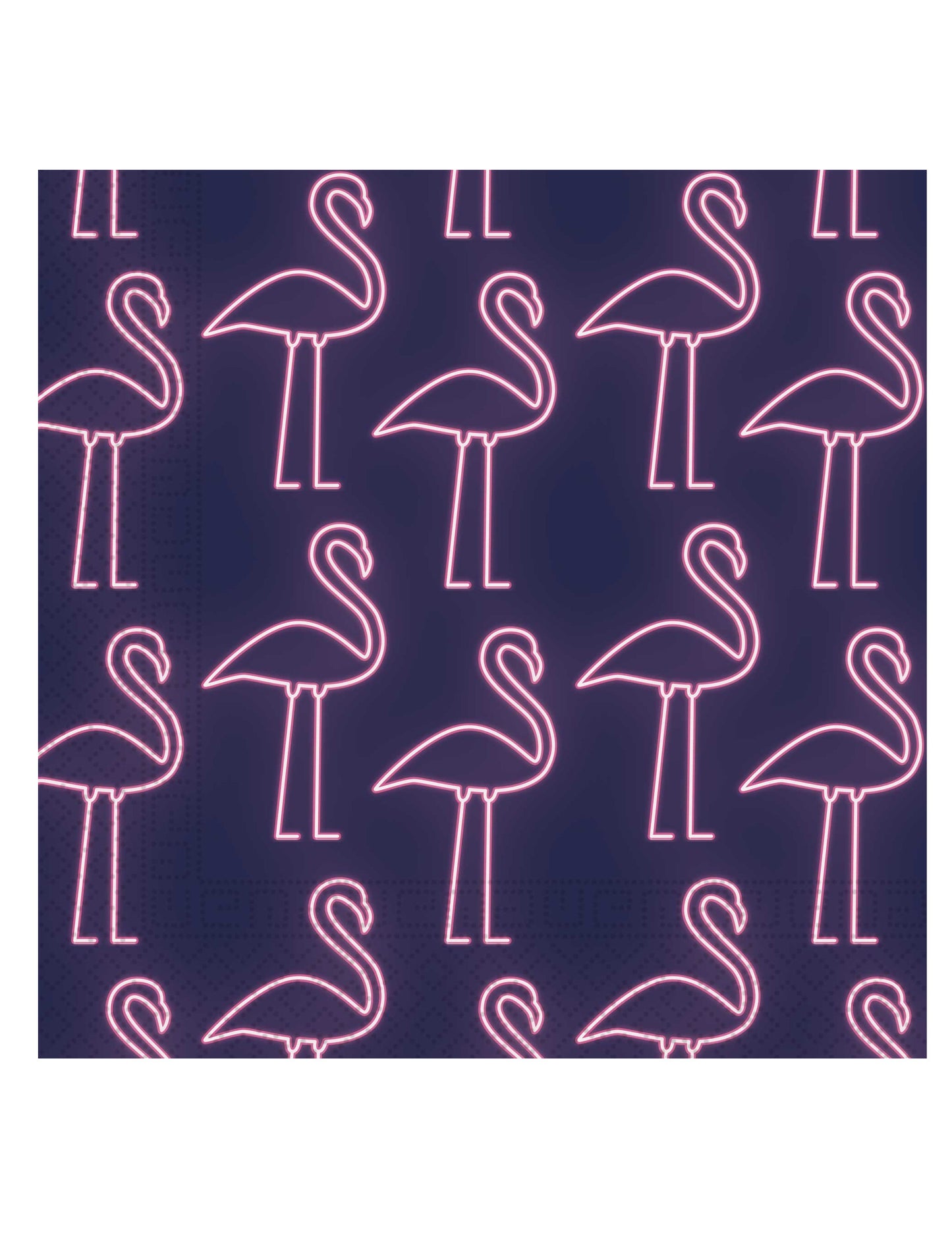 20 neónových papierových obrúskov 33 x 33 cm ružové plameniaky