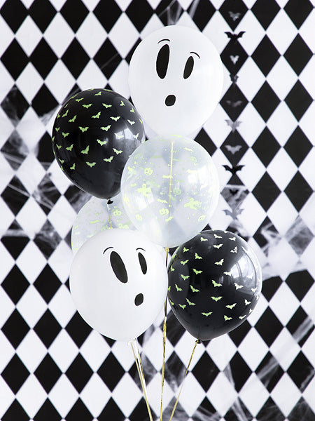 3 Fluo Halloween latexové balóny 27 cm