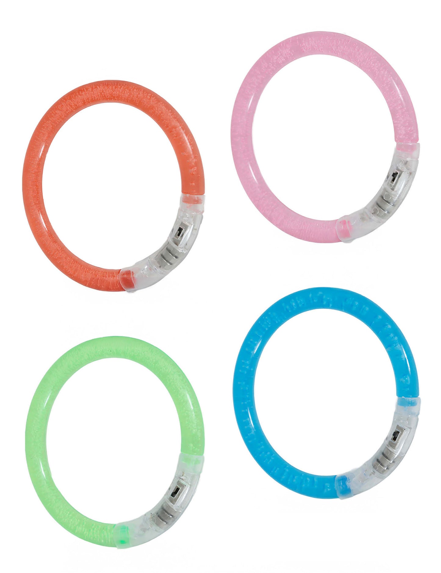 4 LED svietiace náramky