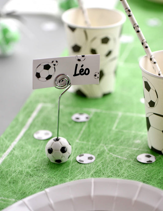 Mise en situation du marque-place ballon football