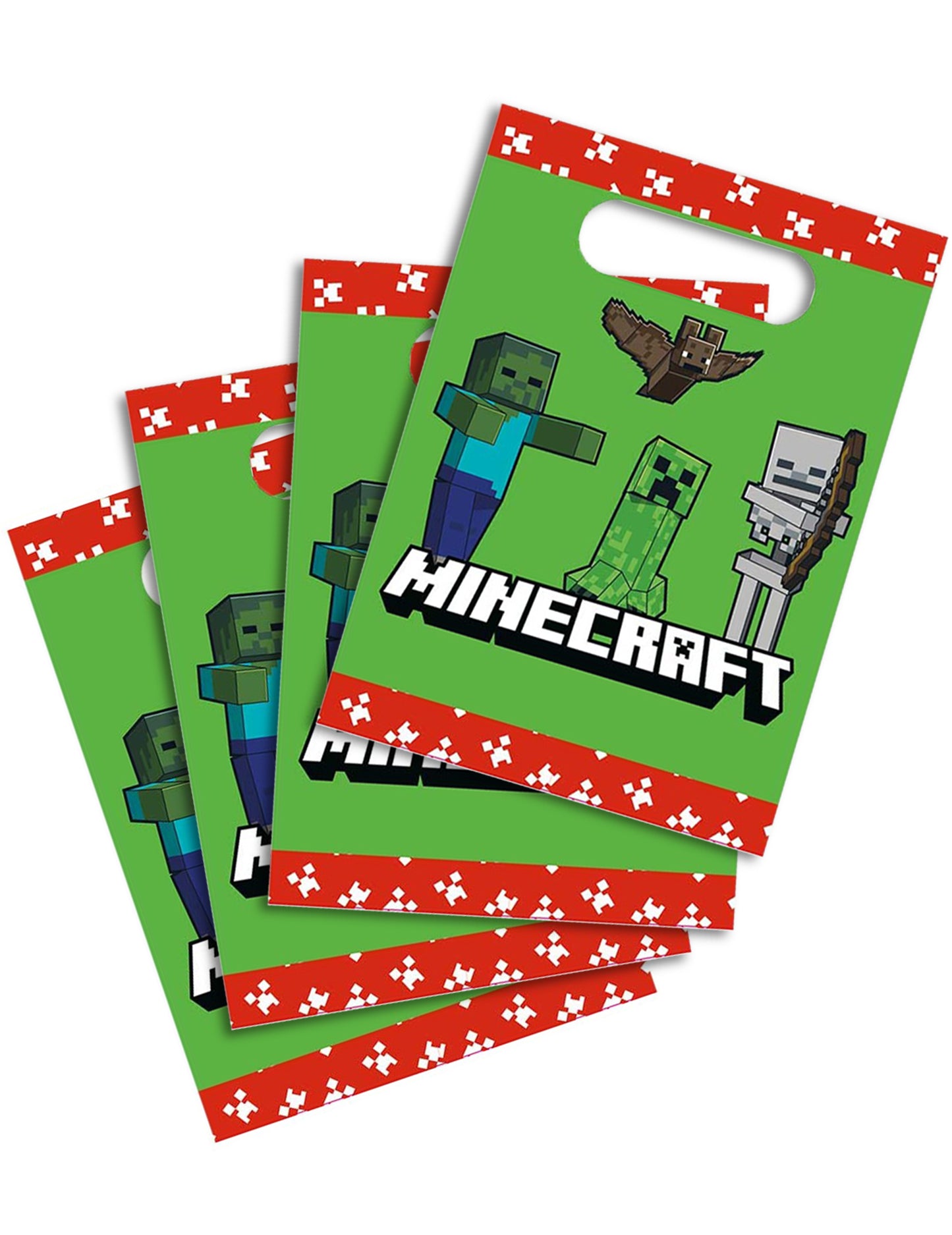 4 papierové darčekové tašky Minecraft™