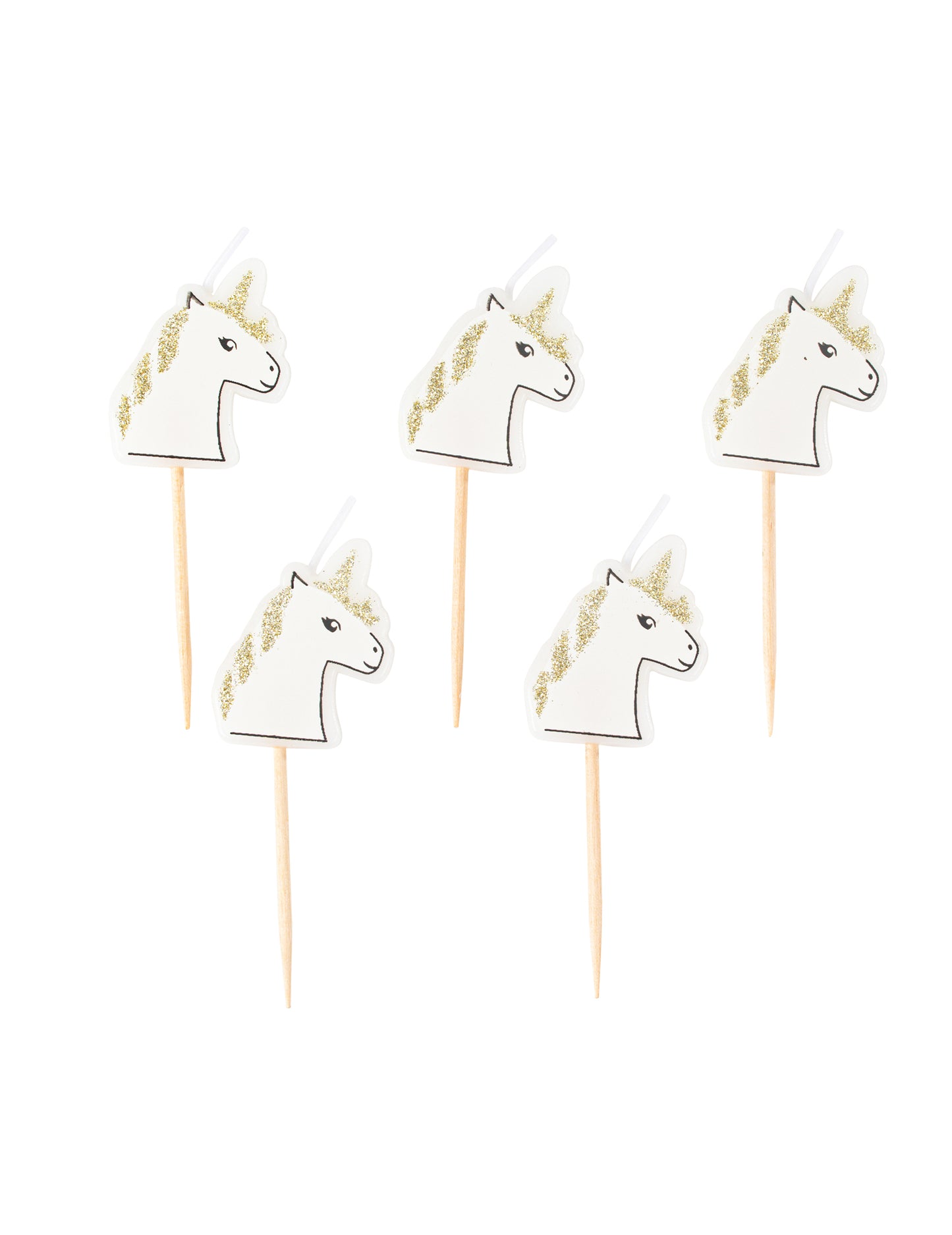 5 sviečok na Unicorn Glitter Peuck 4,5 x 3 cm