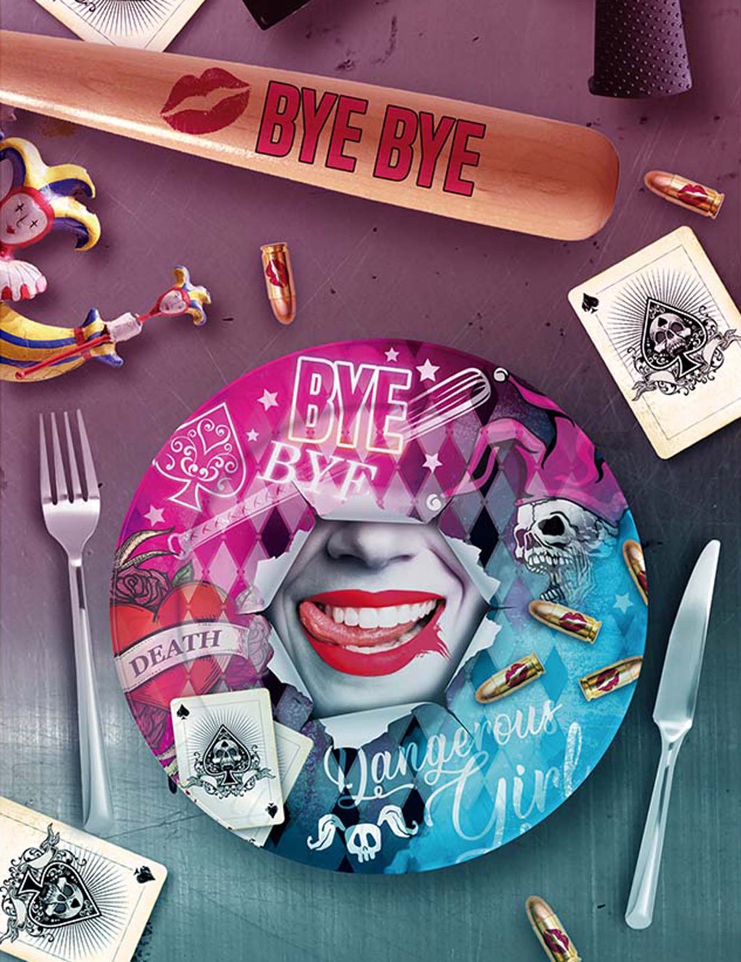 6 nebezpečných dievčenských tanierov 23 cm