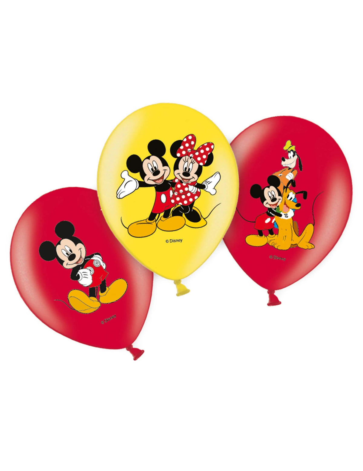Latexové balóny Mickey Mouse pre dieťa červené a žlté