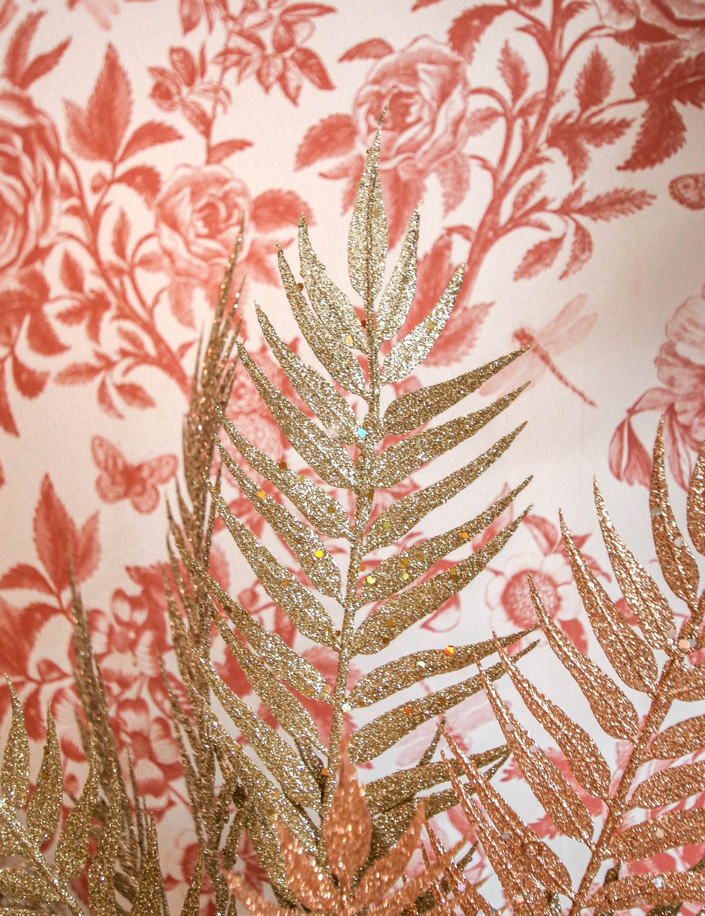 6 konárov na stonkách, čokoládové trblietky, 18 cm na vianočné ozdoby