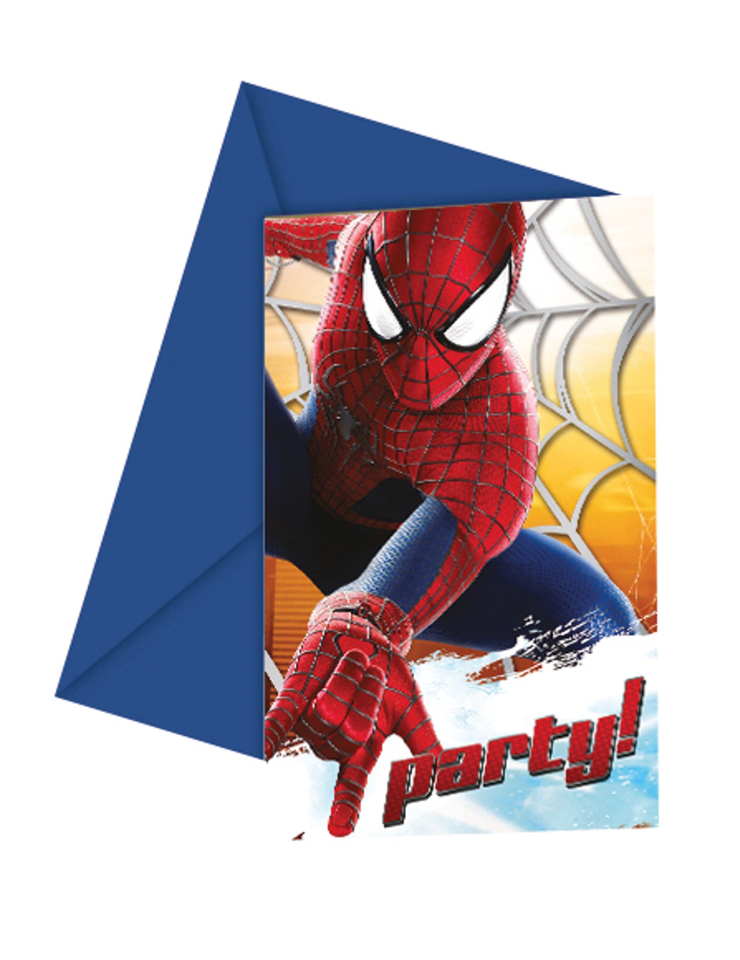 6 kartónových pozvánok The Amazing Spiderman™ 12 x 12,5 cm