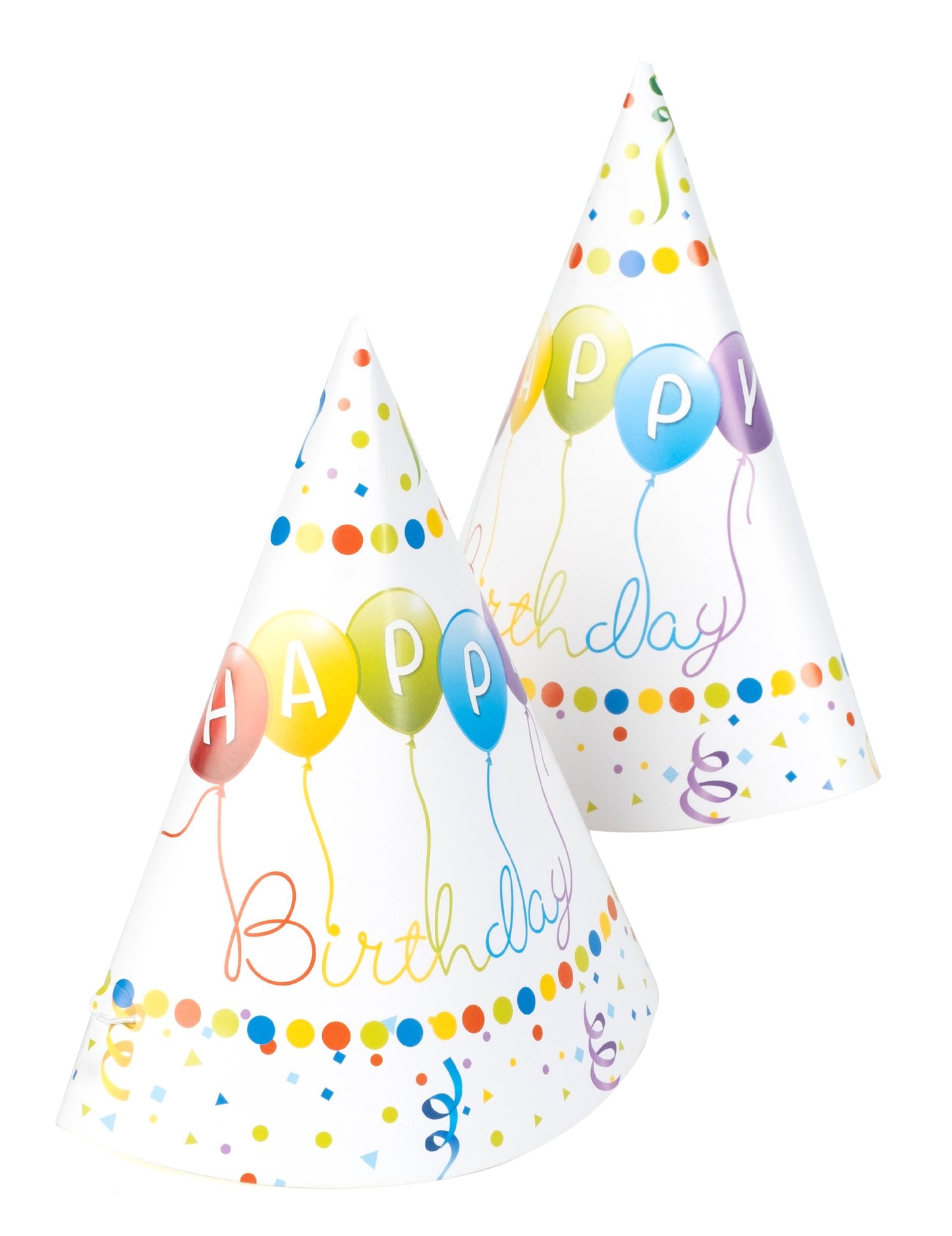 6 kartónových narodeninových čiapok s gumičkou