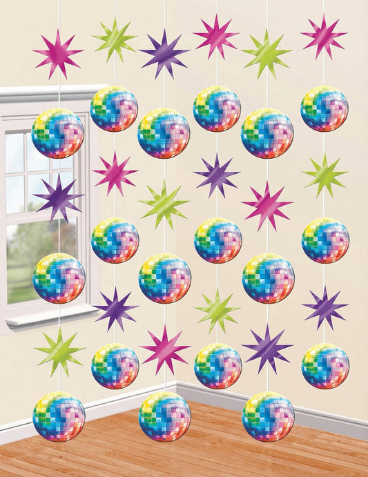 Mise en situation des Décorations à suspendre Disco Boules à facettes