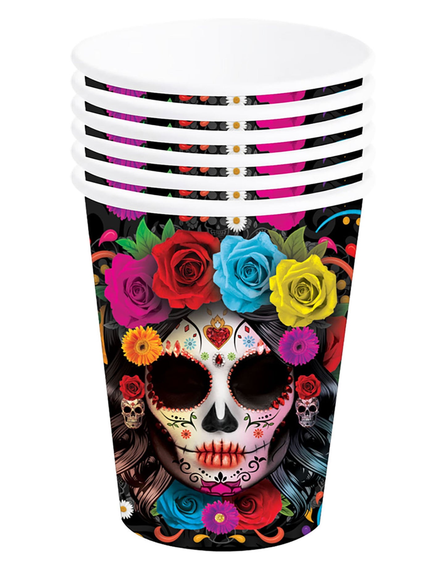 6 Catrina Dia de los Muertos 240 ml pohárov