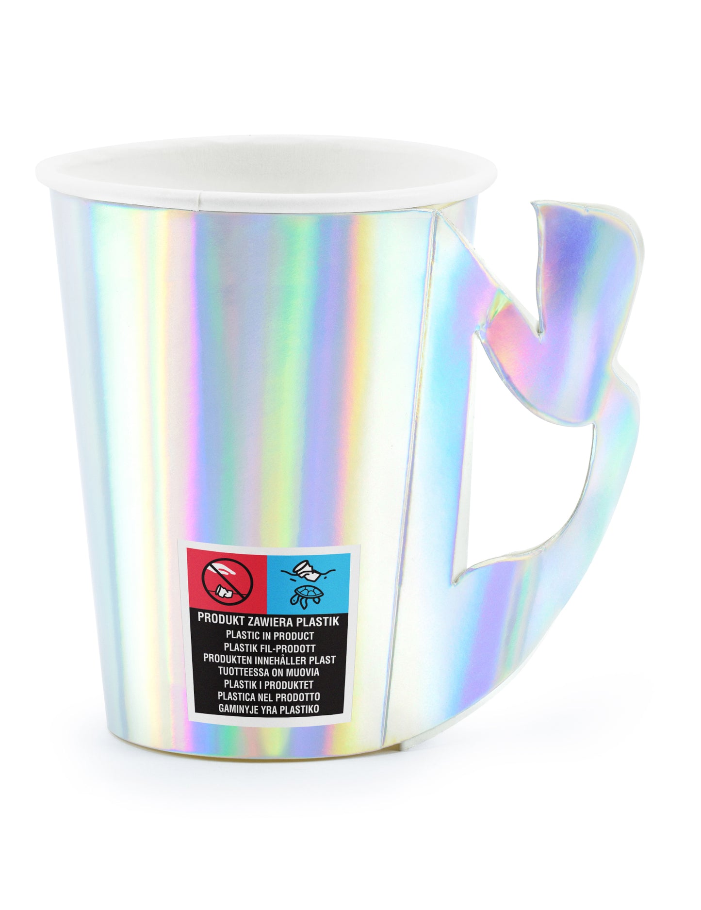 6 kartónových pohárov holografická morská panna 220 ml