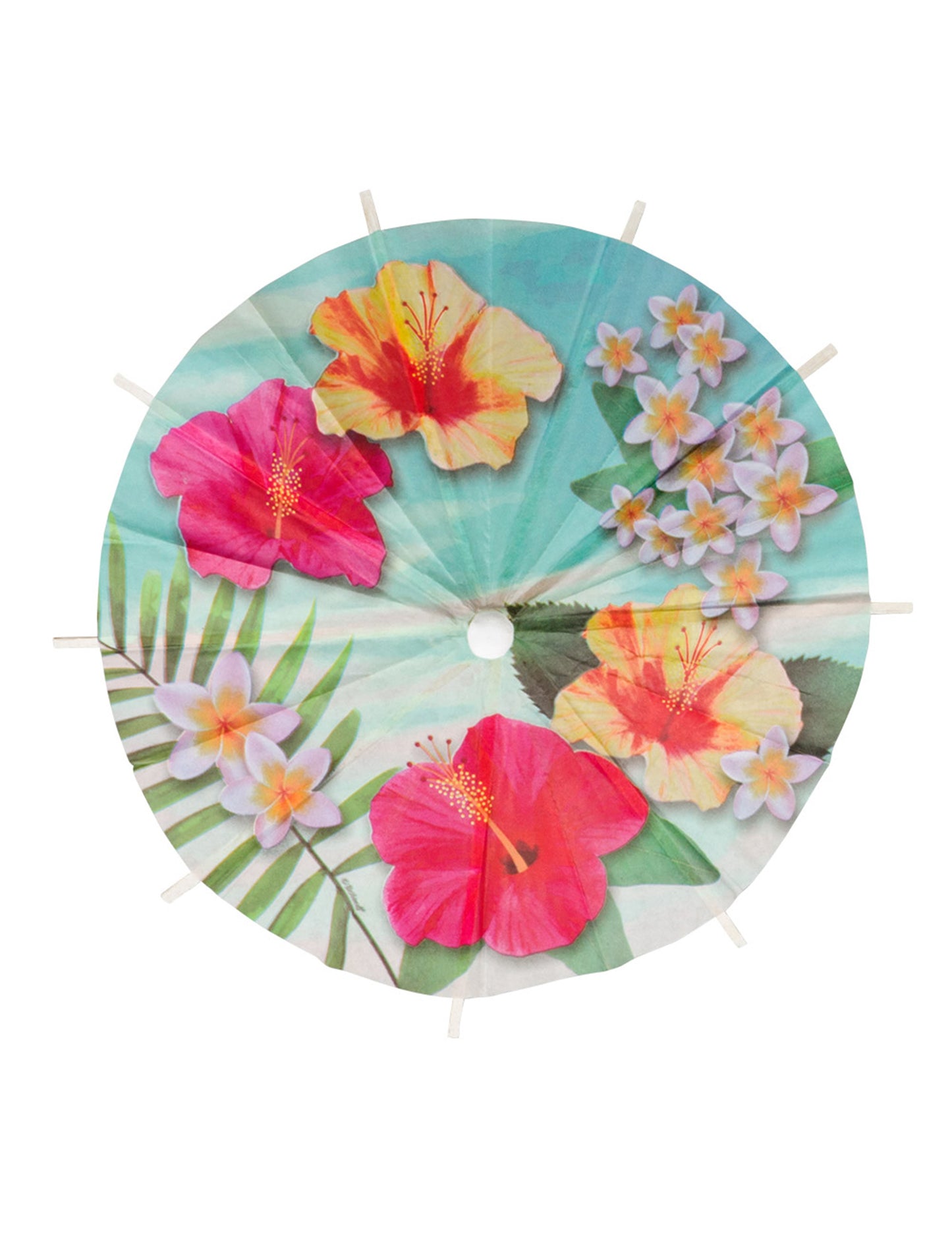 6 havajských koktailových dáždnikov na párty 18 cm