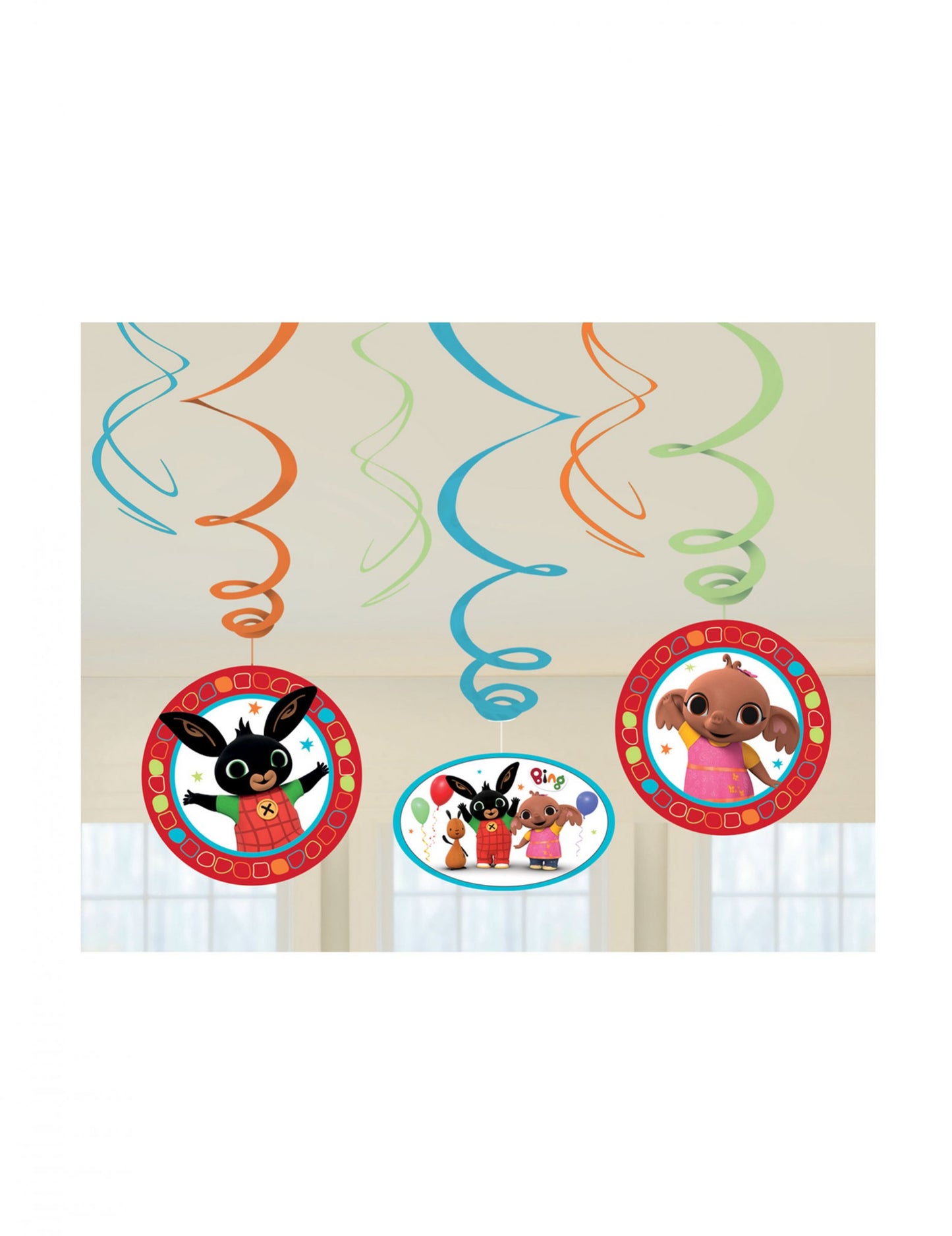 Suspensions spirales Bing pour enfant multicolores avec médaillons illustrés