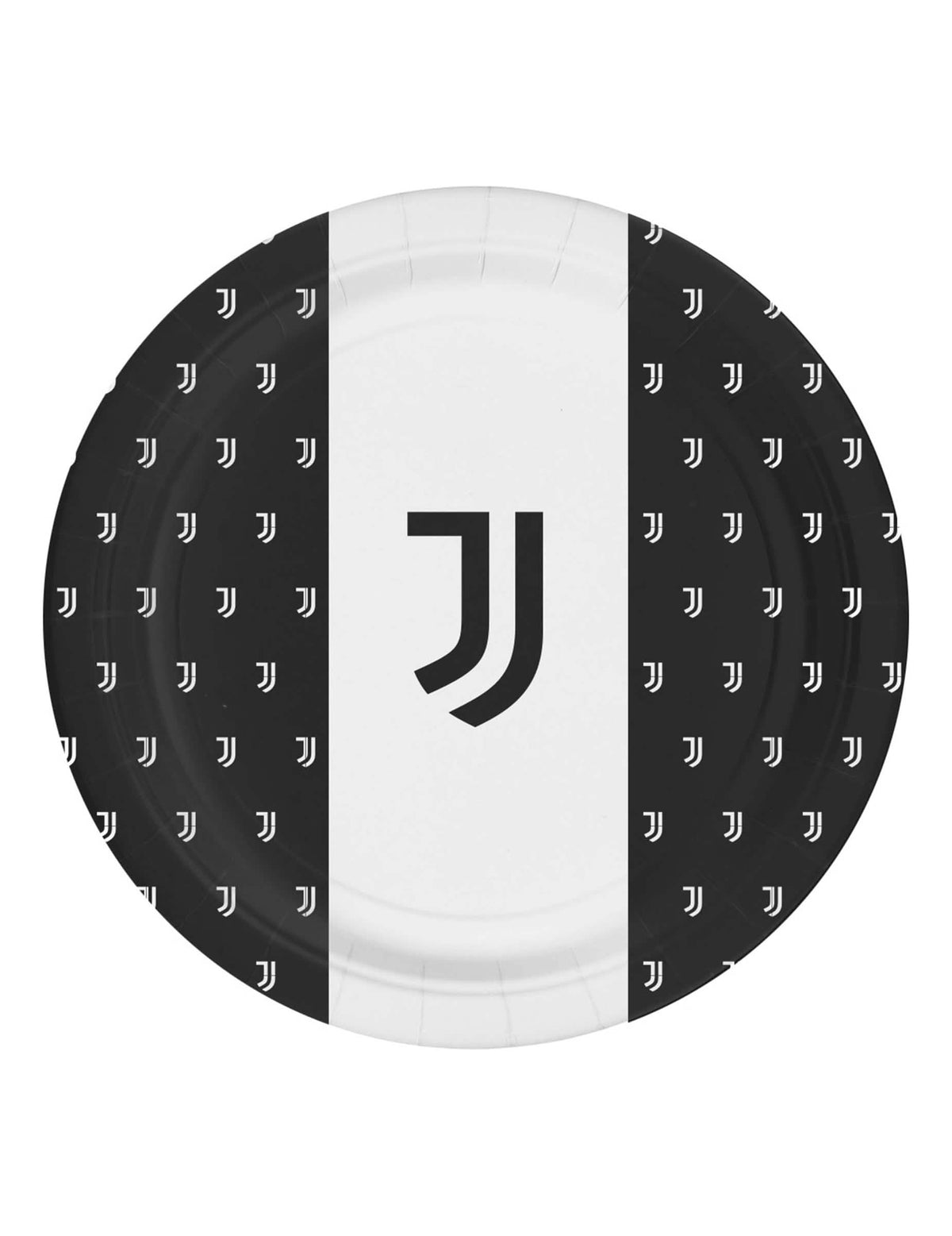 papierové taniere juventus na narodeniny čierna a biela