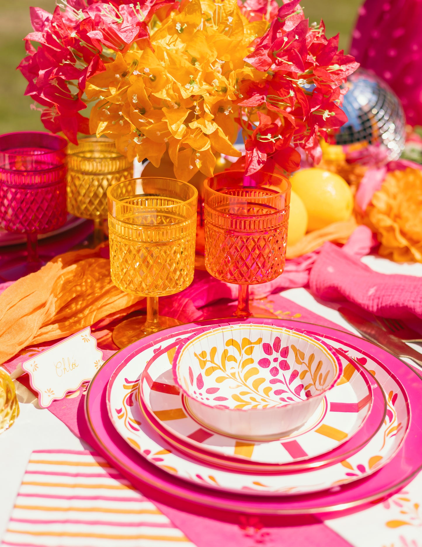 8 papierových tanierov Pink Limonade 23 cm