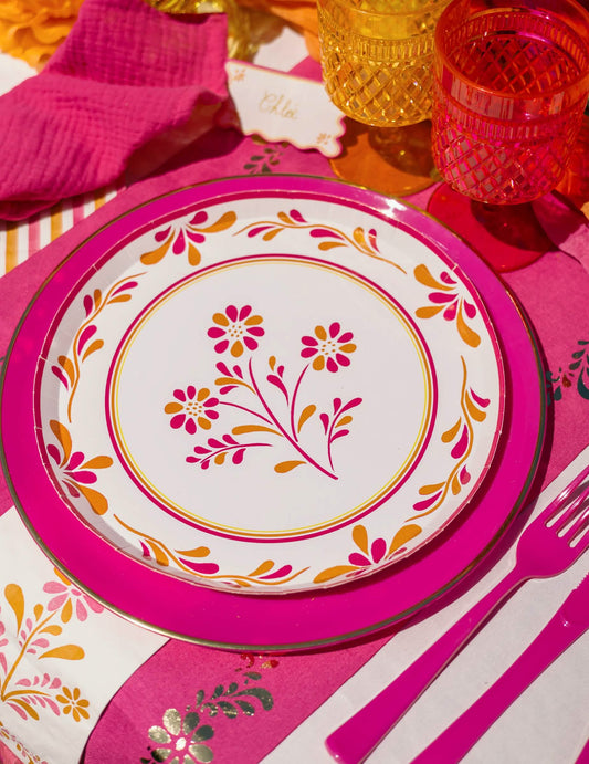 8 papierových tanierov Pink Limonade 23 cm