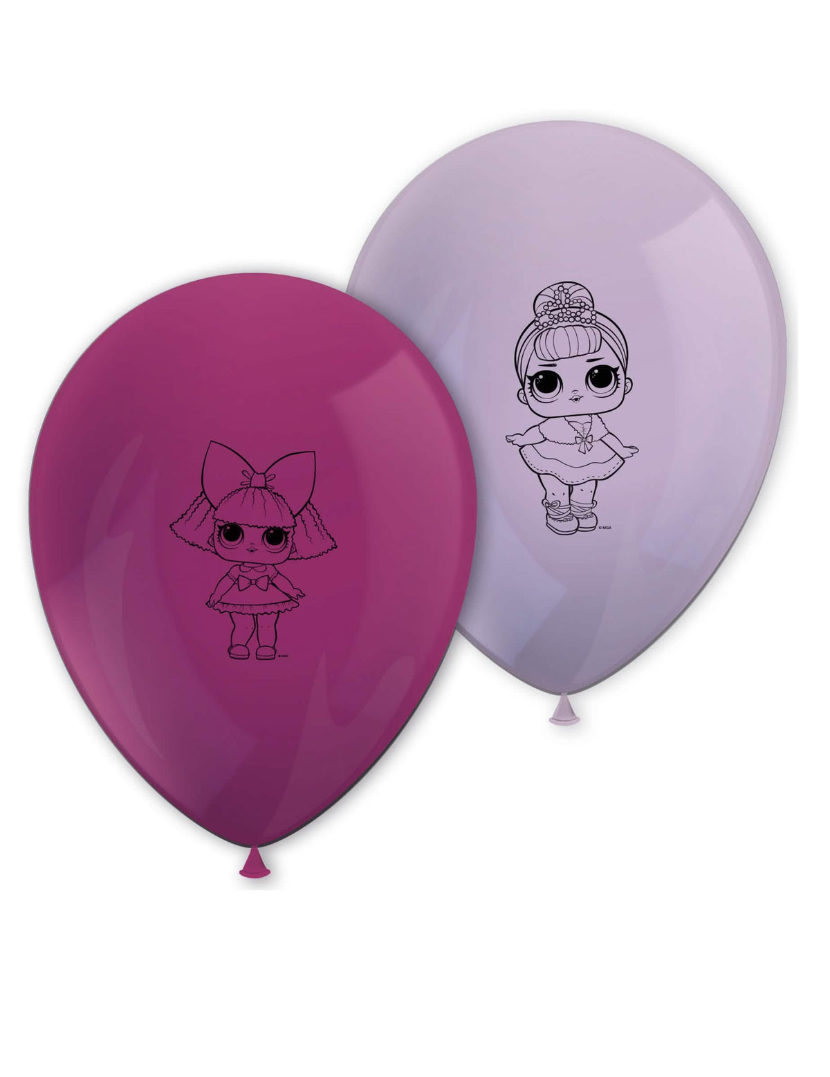 Latexové balóny LOL Surprise pre dieťa ružové a fialové