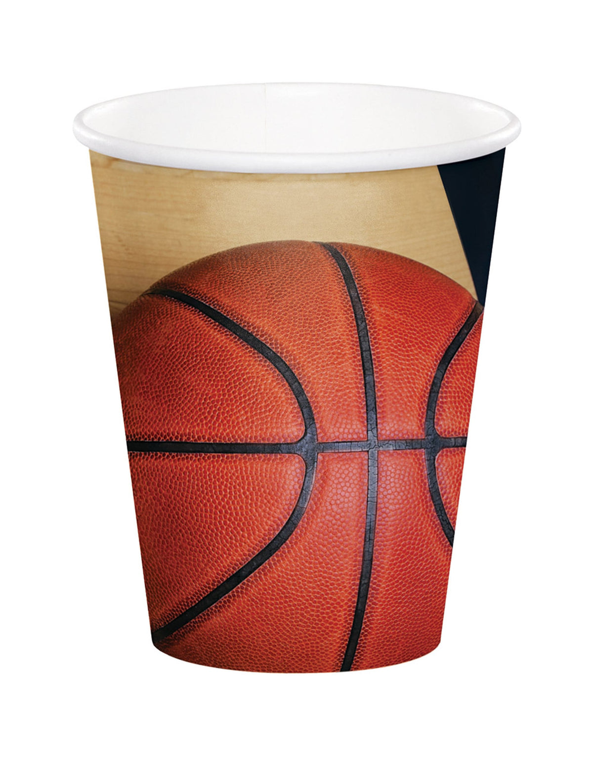 8 kartónových téglikov oranžová lopta na basketbalovú párty s motívom basketbalovej lopty