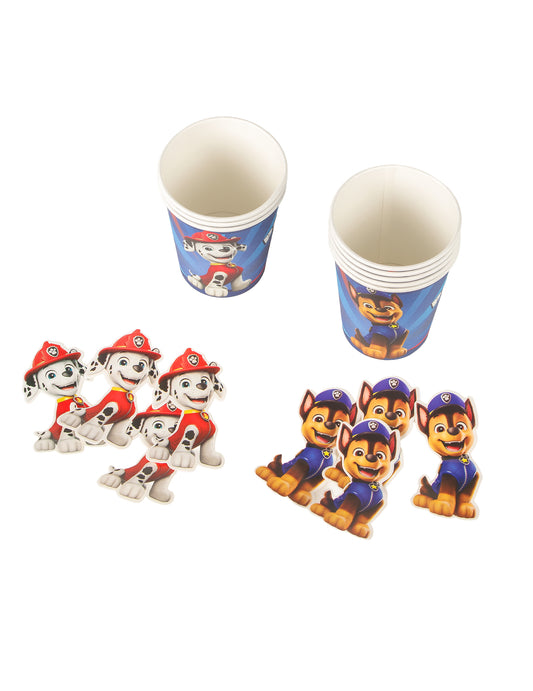 8 Gobelets en carton bleus Pat'patrouille™ 250ml