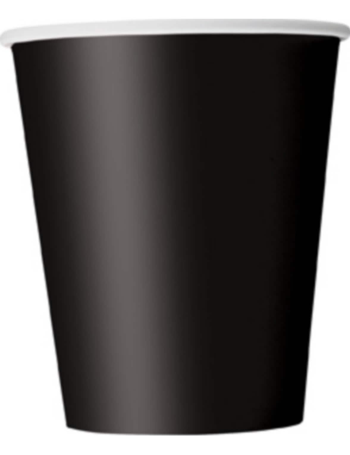 Kartónové poháre na oslavu čierne 210 ml