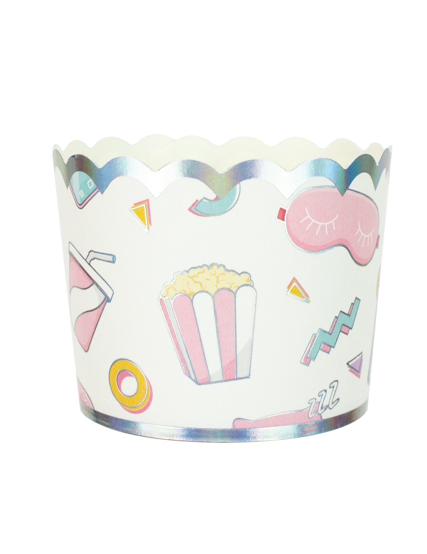 8 malých dúhových a farebných pyžamových párty pohárov