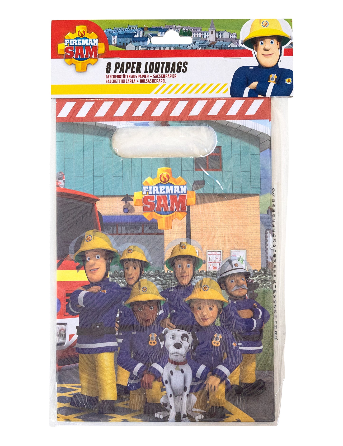 8 plastových vrecúšok Fireman Sam™ 16 x 23 cm