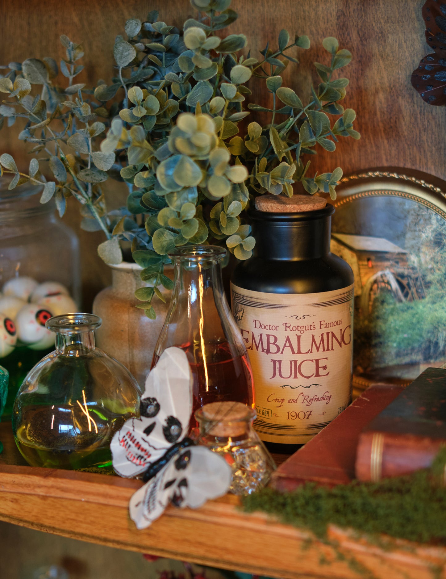 8 nálepky na fľaše Halloween