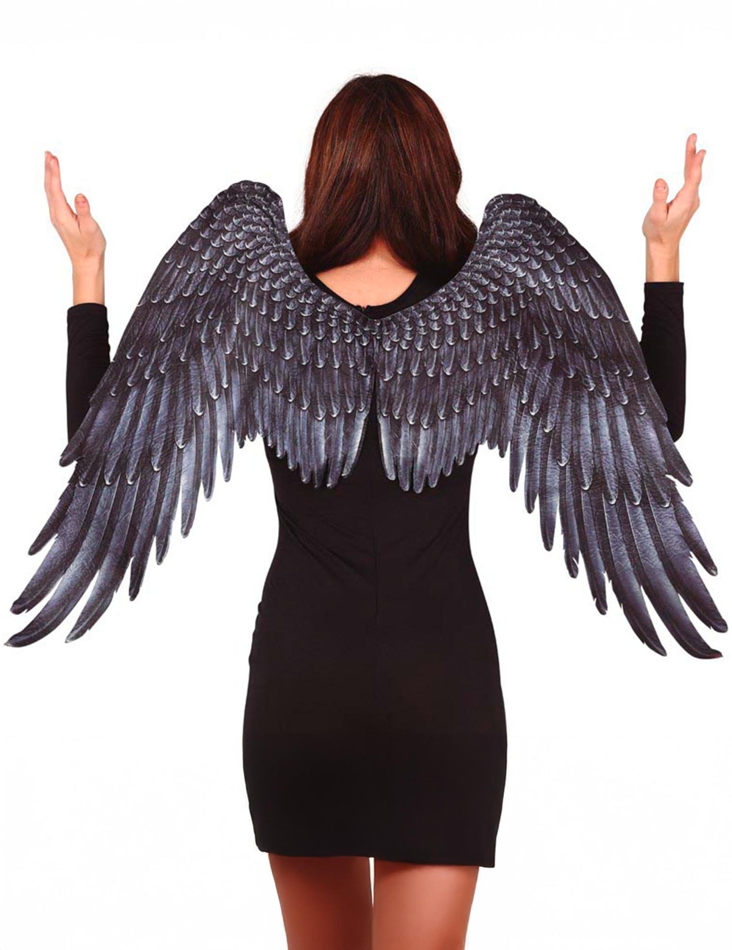 Vue de dos des ailes d'ange gothique pour adulte