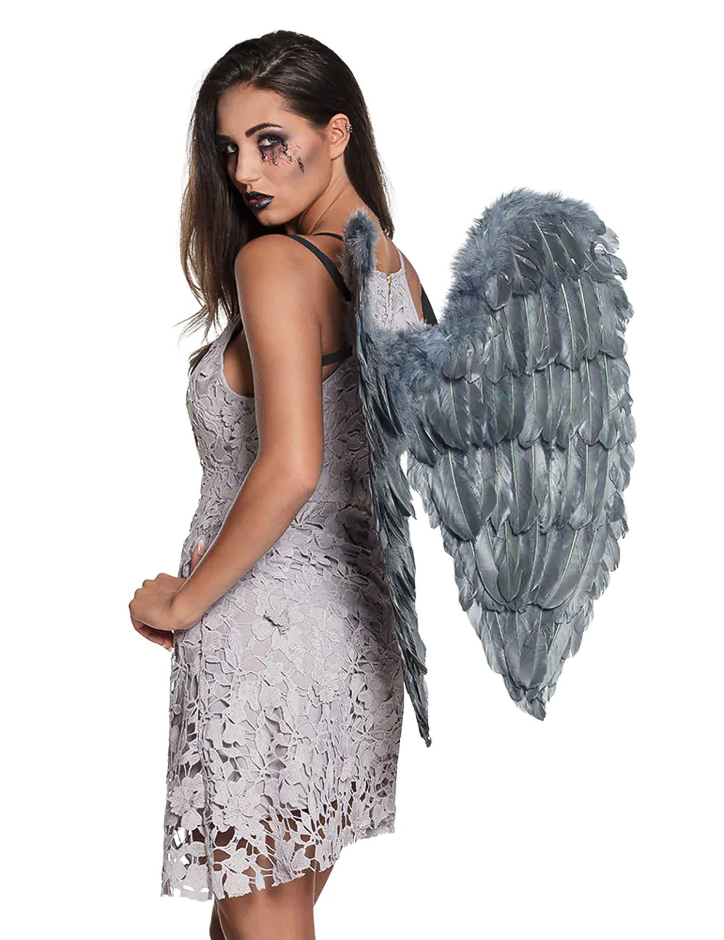 Šedé krídla 65 cm dospelých