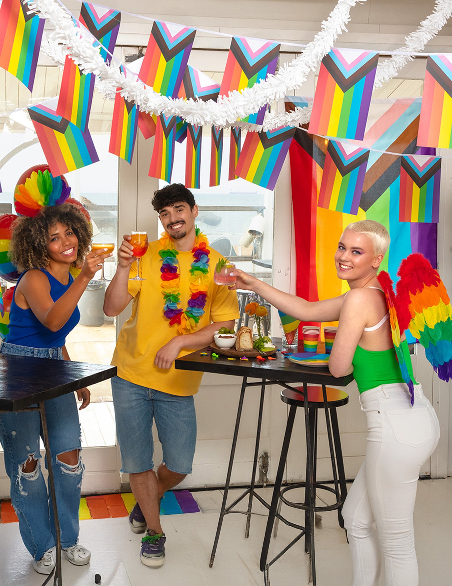 Viacfarebné krídla 50 x 50 cm dospelých