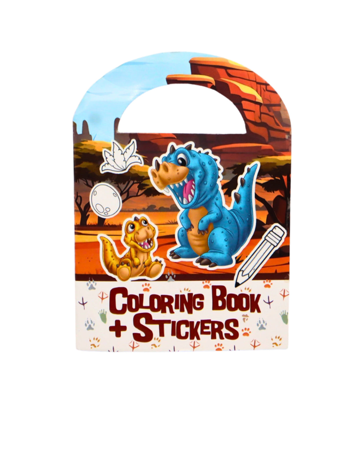 Maľovanky s nálepkami dinosaurus