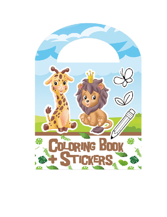 Omaľovánka s nálepkami zoo