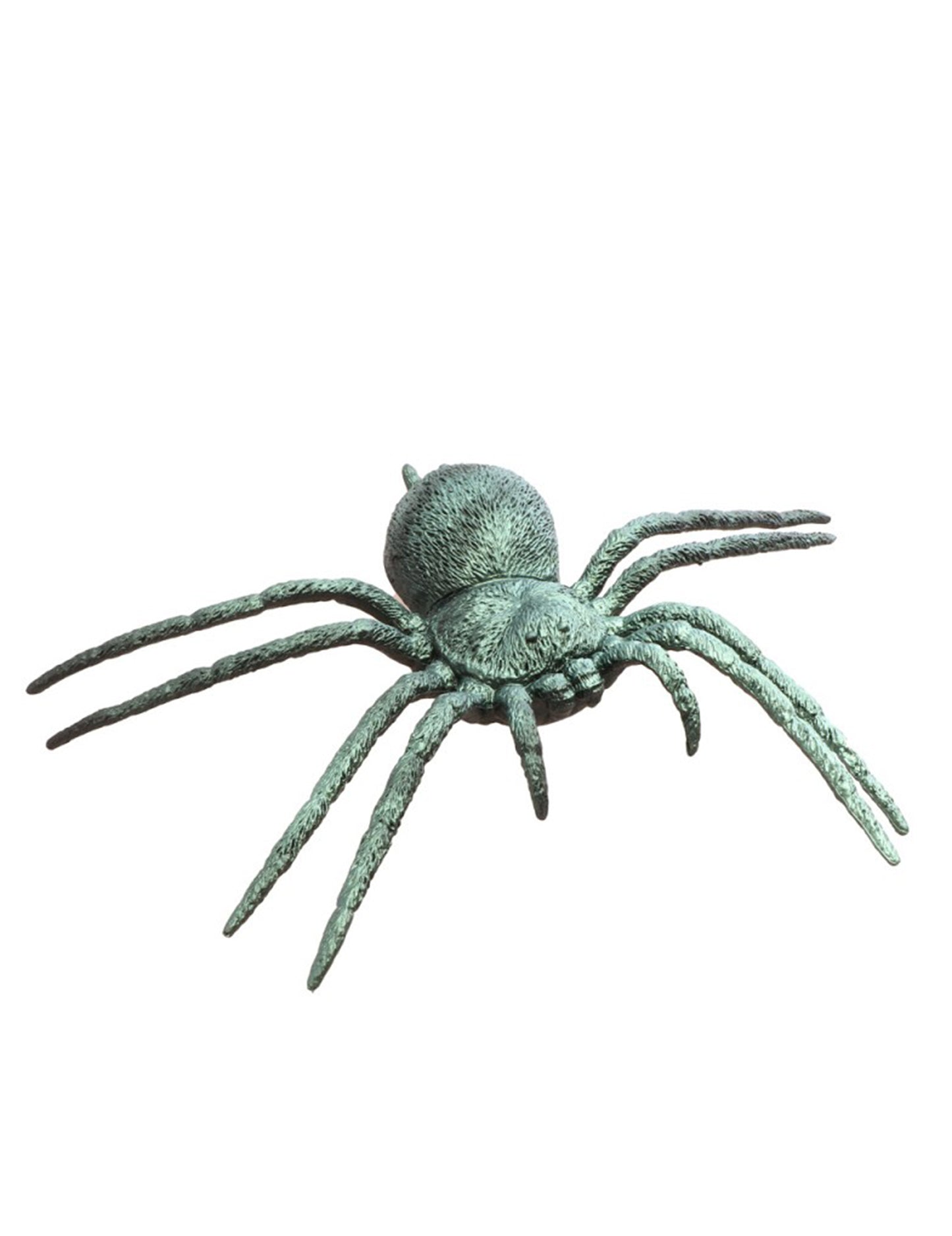 Iridescent zelený plastový pavúk 23 cm